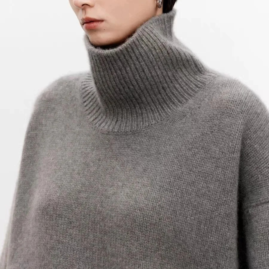 VogeLuxe | Women’s Pure Cashmere Turtleneck Sweater 3