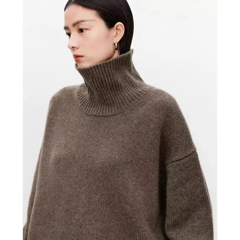 VogeLuxe | Women’s Pure Cashmere Turtleneck Sweater 4