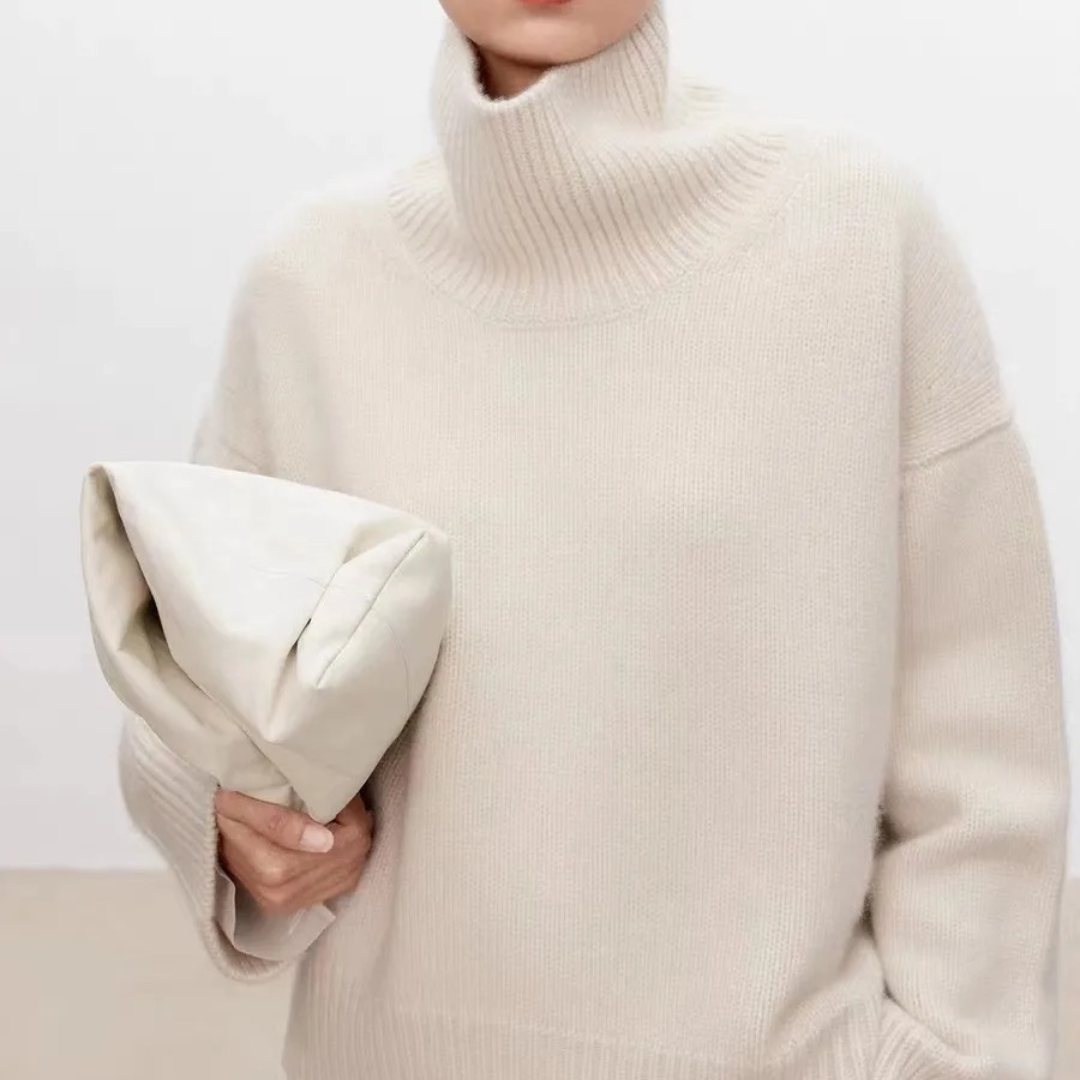 VogeLuxe | Women’s Pure Cashmere Turtleneck Sweater 6