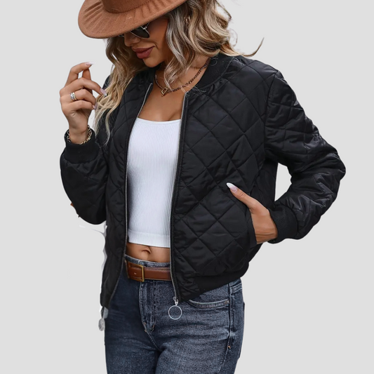VogeLuxe | Women’s Quilted Bomber Jacket 0
