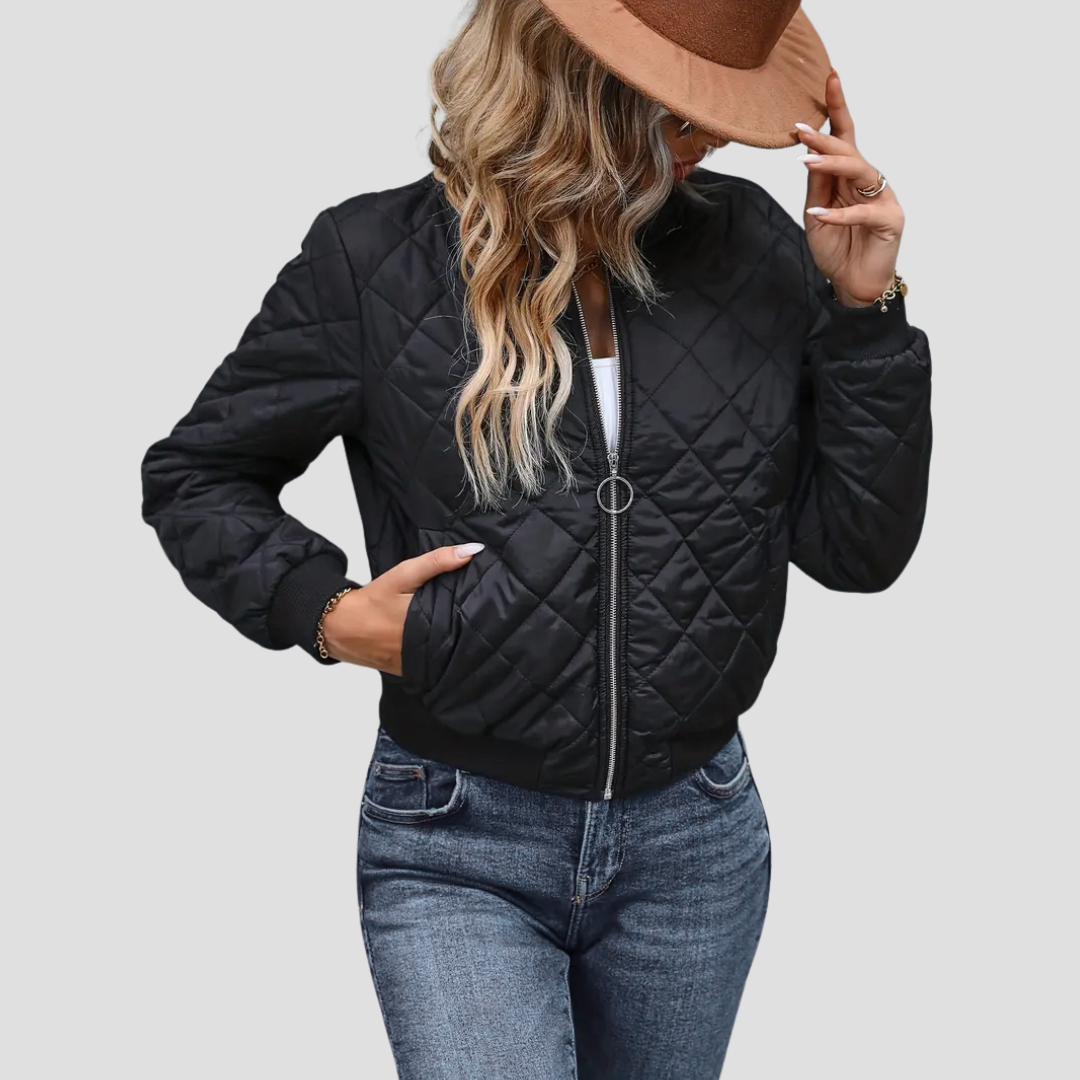 VogeLuxe | Women’s Quilted Bomber Jacket 2