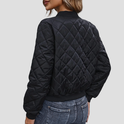 VogeLuxe | Women’s Quilted Bomber Jacket 3