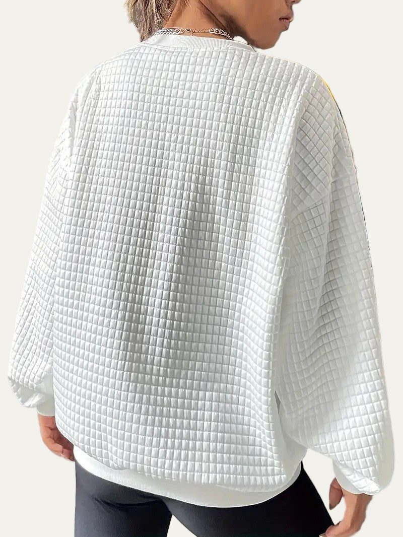 VogeLuxe | Women’s Quilted Christmas Tree Graphic Sweatshirt 1