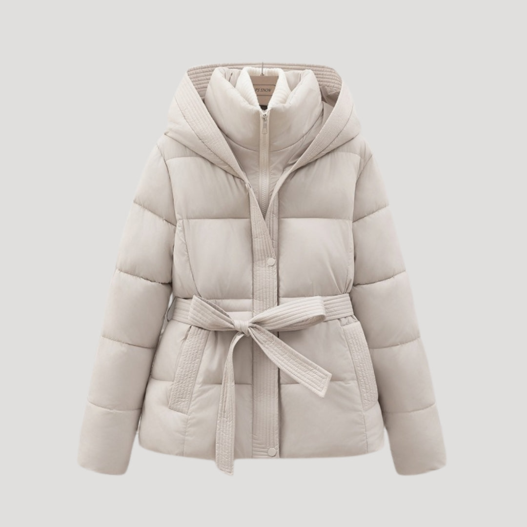 VogeLuxe | Women’s Quilted Cropped Hooded Puffer Jacket 0