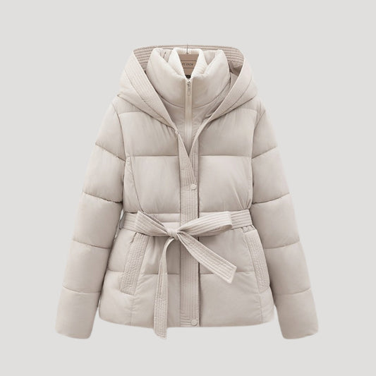 VogeLuxe | Women’s Quilted Cropped Hooded Puffer Jacket 0