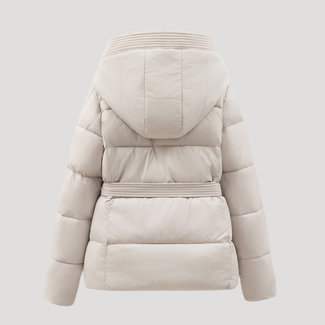 VogeLuxe | Women’s Quilted Cropped Hooded Puffer Jacket 1