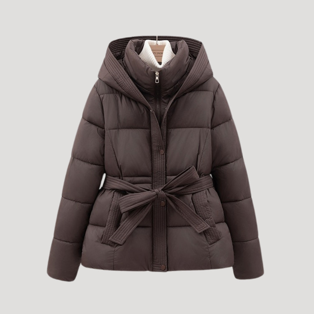 VogeLuxe | Women’s Quilted Cropped Hooded Puffer Jacket 4