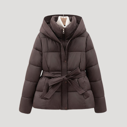 VogeLuxe | Women’s Quilted Cropped Hooded Puffer Jacket 4