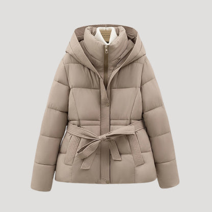 VogeLuxe | Women’s Quilted Cropped Hooded Puffer Jacket 6