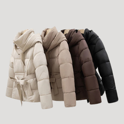 VogeLuxe | Women’s Quilted Cropped Hooded Puffer Jacket 7