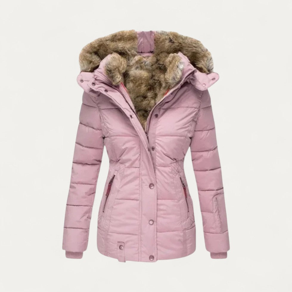 VogeLuxe | Women’s Quilted Faux Fur Hooded Parka 3