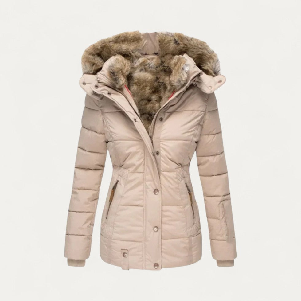 VogeLuxe | Women’s Quilted Faux Fur Hooded Parka 5