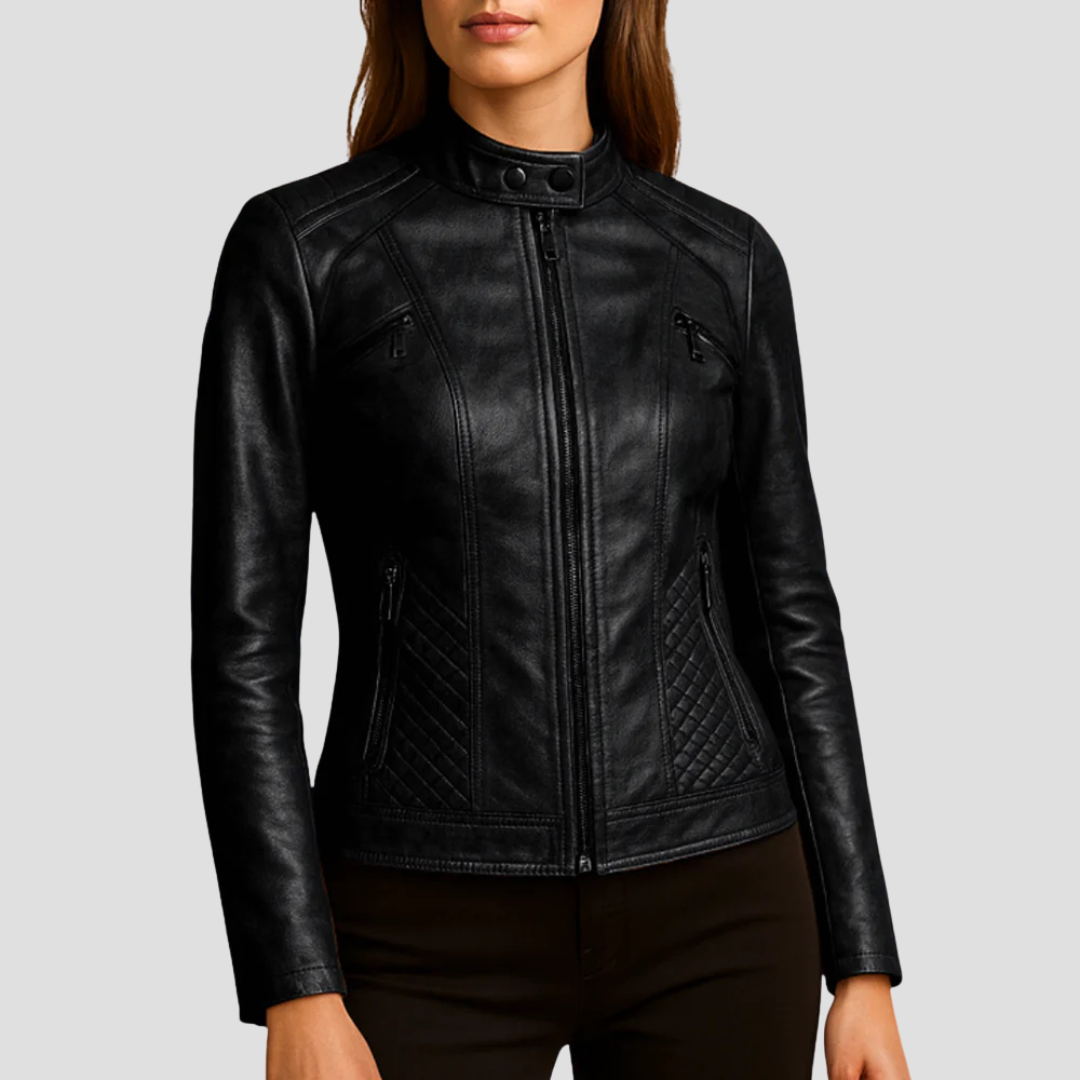 VogeLuxe | Women’s Quilted Faux Leather Jacket 4