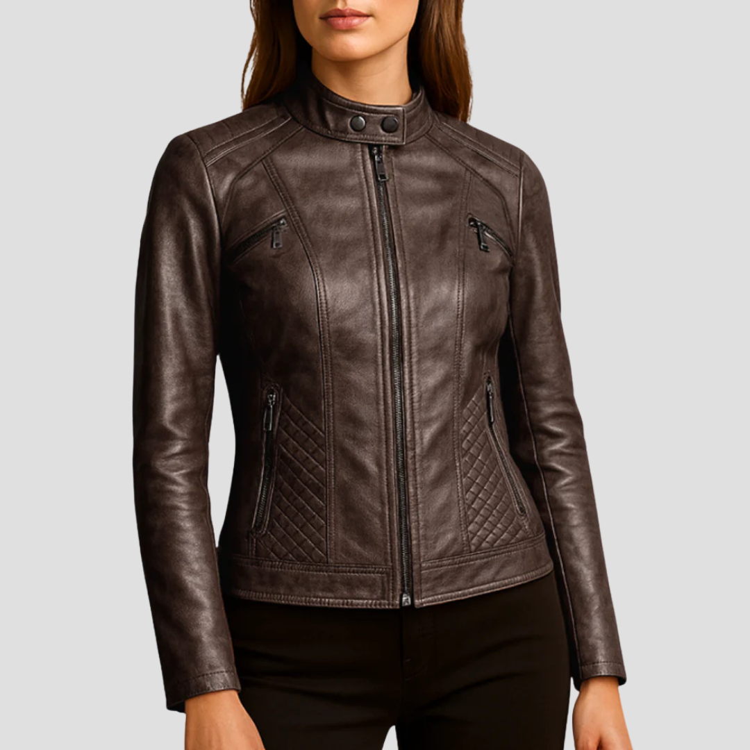 VogeLuxe | Women’s Quilted Faux Leather Jacket 5