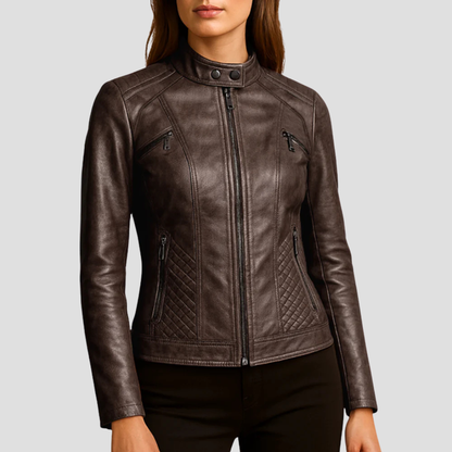 VogeLuxe | Women’s Quilted Faux Leather Jacket 5