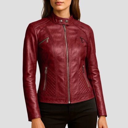 VogeLuxe | Women’s Quilted Faux Leather Jacket 7