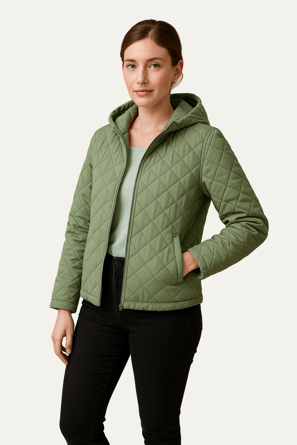 VogeLuxe | Women’s Quilted Hooded Jacket 1