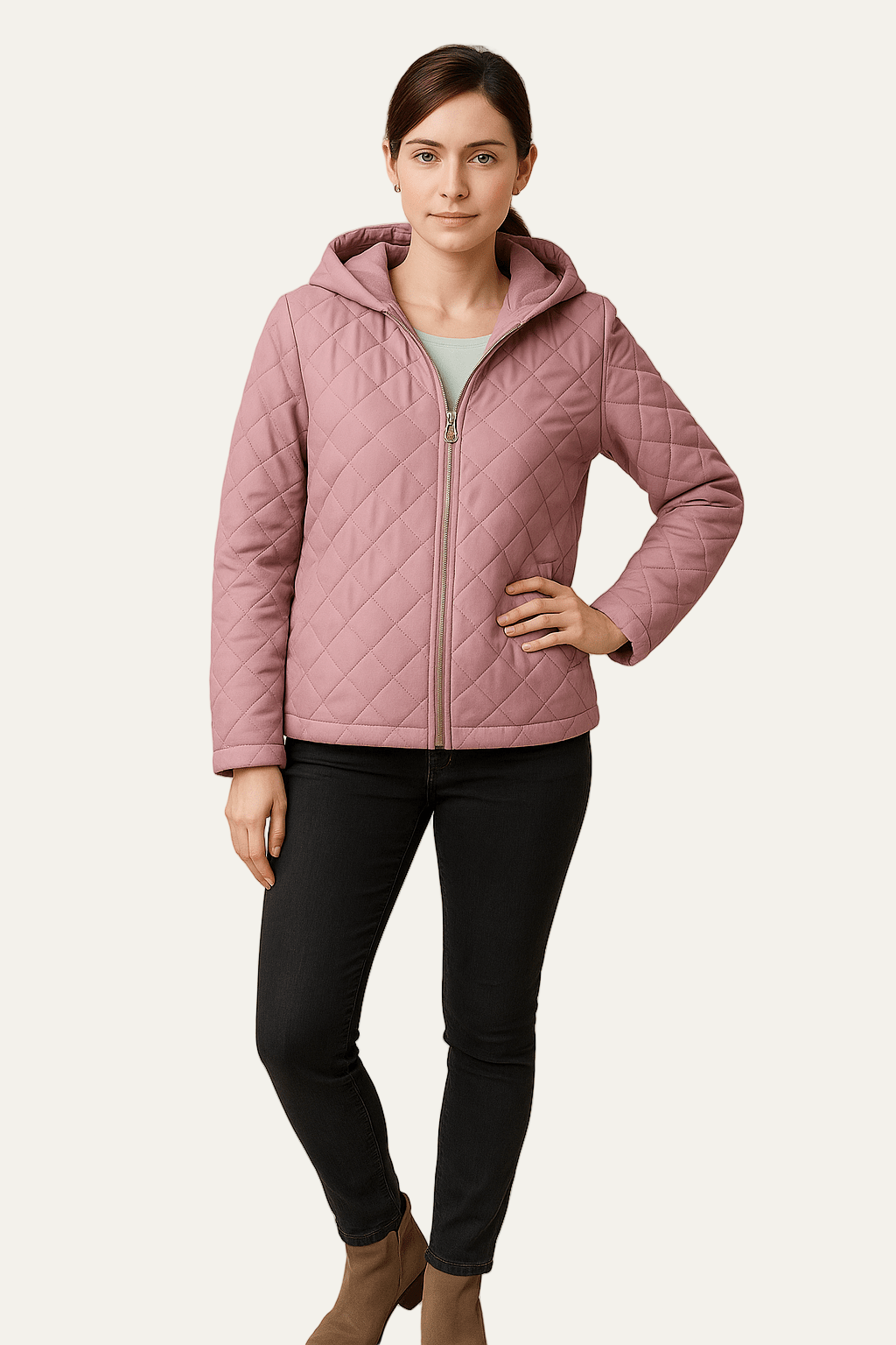 VogeLuxe | Women’s Quilted Hooded Jacket 4