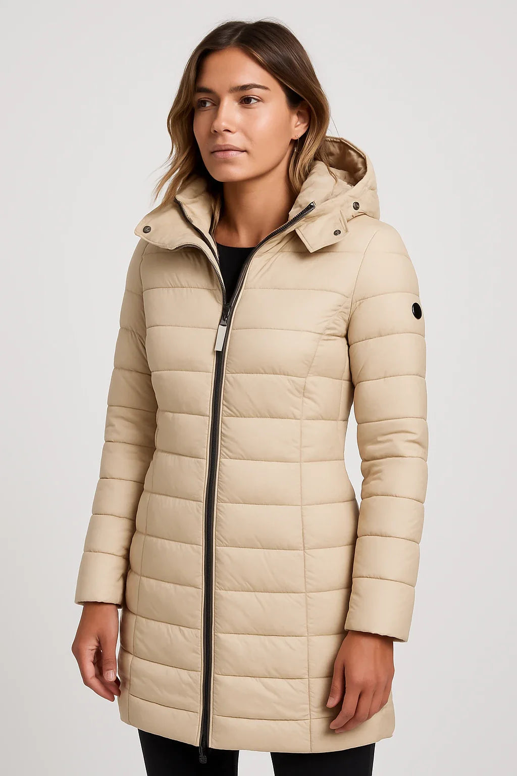 VogeLuxe | Women’s Quilted Mid-Length Puffer Coat 4