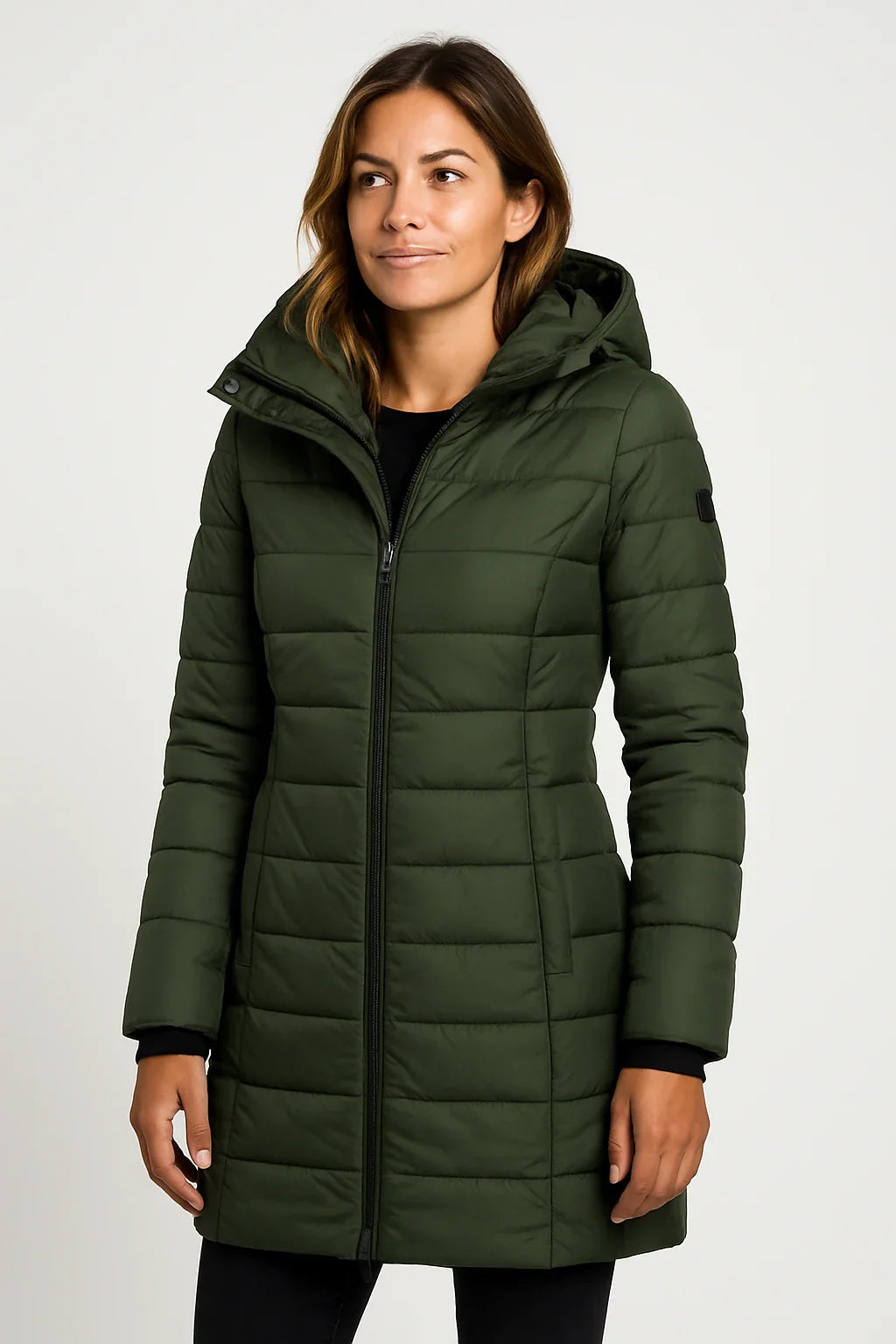 VogeLuxe | Women’s Quilted Mid-Length Puffer Coat 5