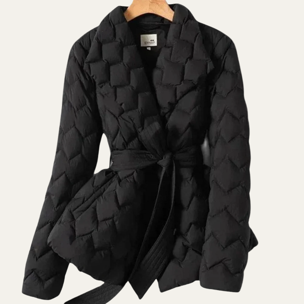 VogeLuxe | Women’s Quilted Puffer Jacket with Belted Waist 5