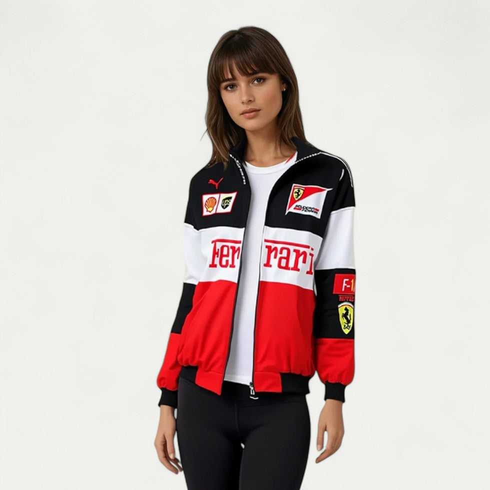 VogeLuxe | Women’s Racing Bomber Jacket 2