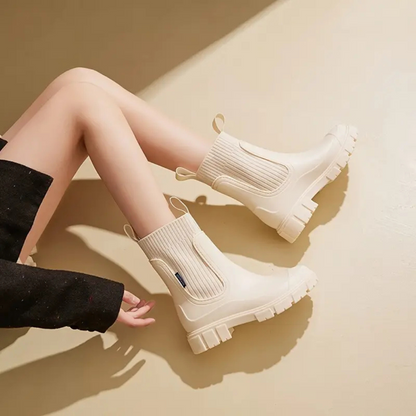 VogeLuxe | Women’s Rainproof Knit Shaft Boots 6