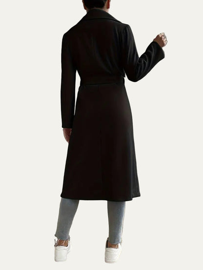 VogeLuxe | Women’s Relaxed Drape-Front Long Coat 1