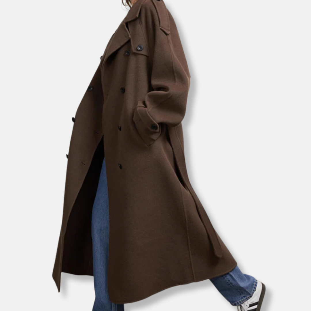 VogeLuxe | Women’s Relaxed Maxi Trench Coat 1