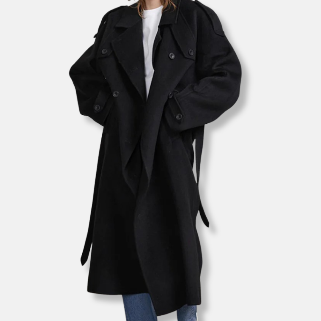 VogeLuxe | Women’s Relaxed Maxi Trench Coat 3