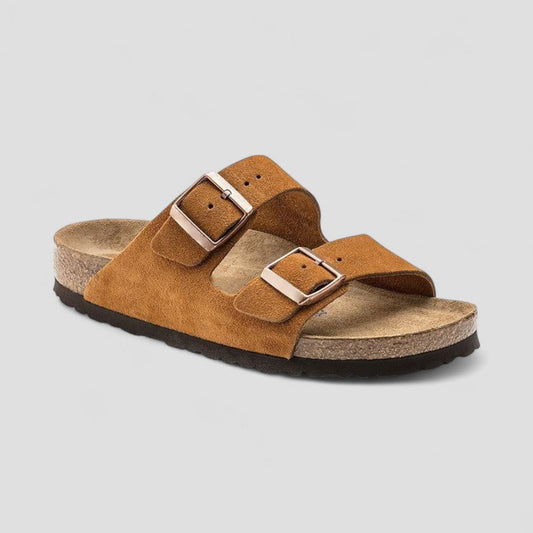 VogeLuxe | Women’s Retro Double Buckle Flat Sandals 0