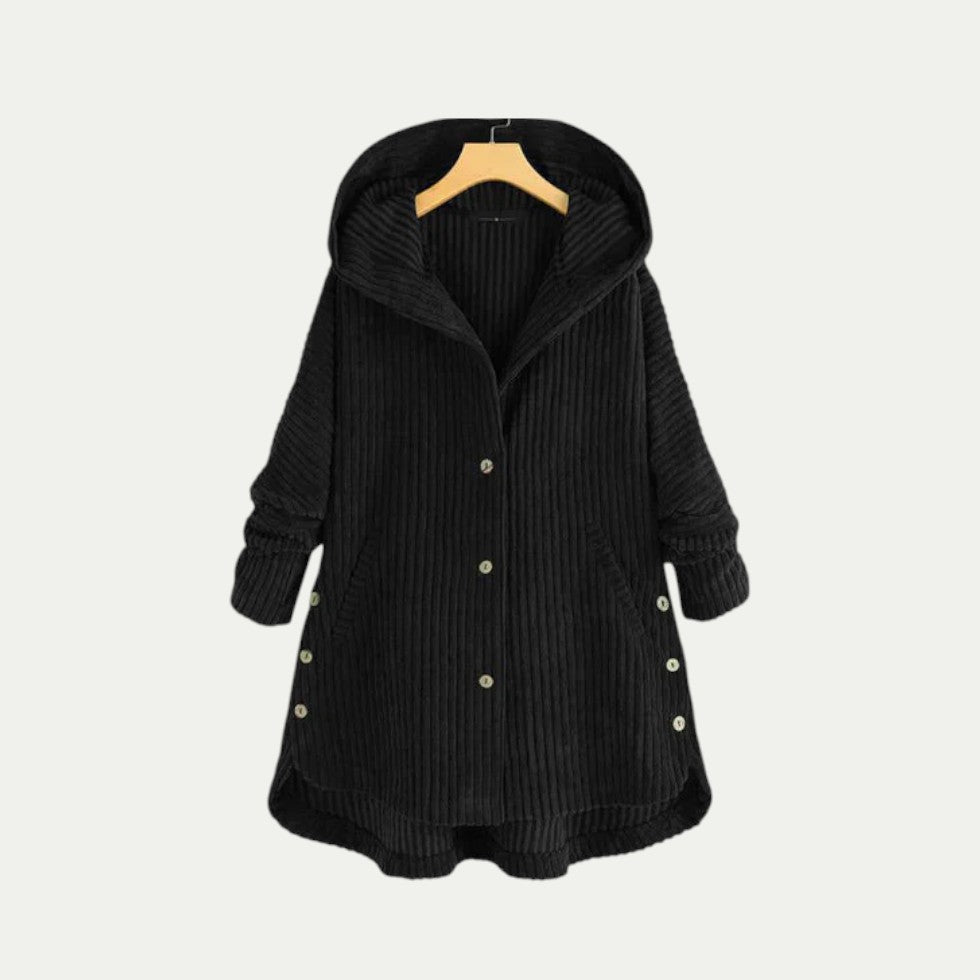 VogeLuxe | Women’s Ribbed Hooded Longline Cardigan 0