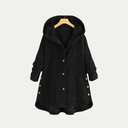 VogeLuxe | Women’s Ribbed Hooded Longline Cardigan 0