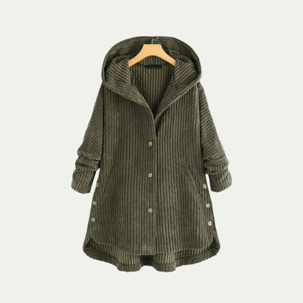 VogeLuxe | Women’s Ribbed Hooded Longline Cardigan 1