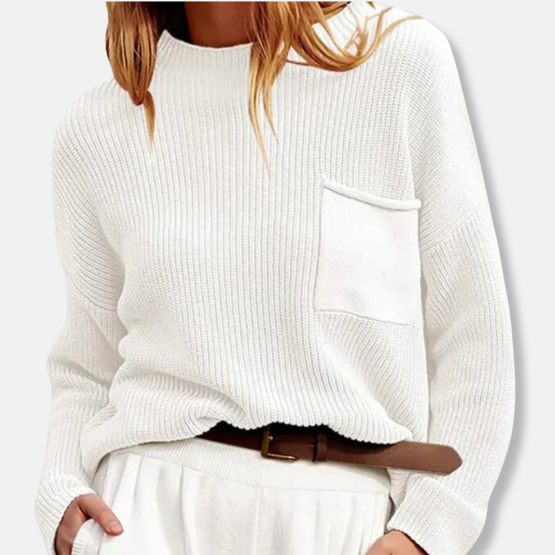 VogeLuxe | Women’s Ribbed Mock-Neck Sweater 3