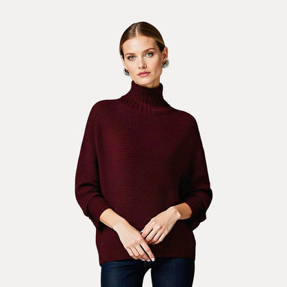 VogeLuxe | Women’s Ribbed Mock Turtleneck Sweater 1