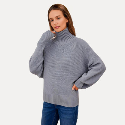 VogeLuxe | Women’s Ribbed Mock Turtleneck Sweater 6