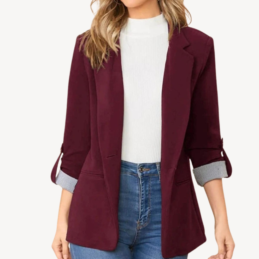 VogeLuxe | Women’s Roll-Up Sleeve Blazer 1
