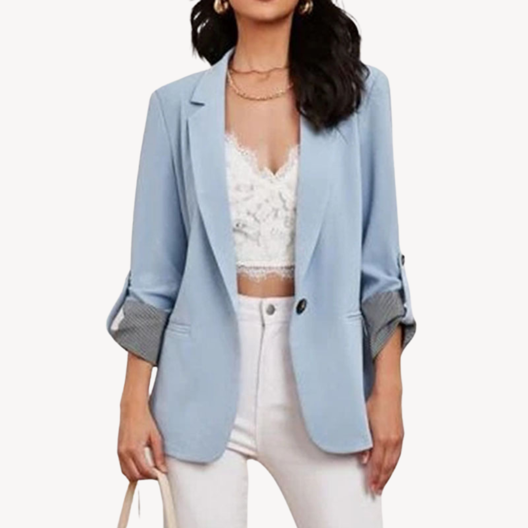 VogeLuxe | Women’s Roll-Up Sleeve Blazer 2