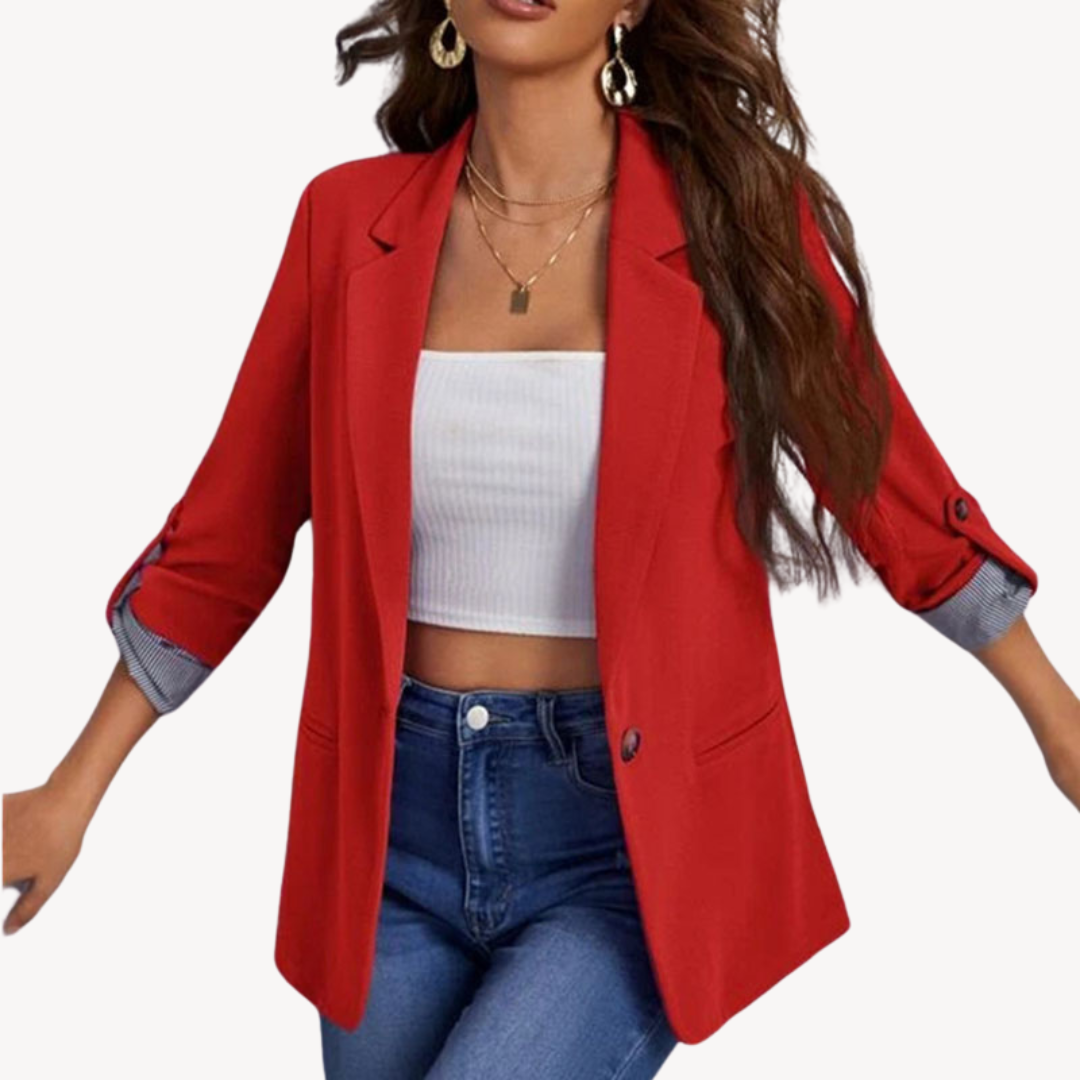 VogeLuxe | Women’s Roll-Up Sleeve Blazer 6