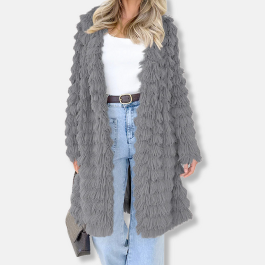VogeLuxe | Women’s Shaggy Faux Fur Coat 0