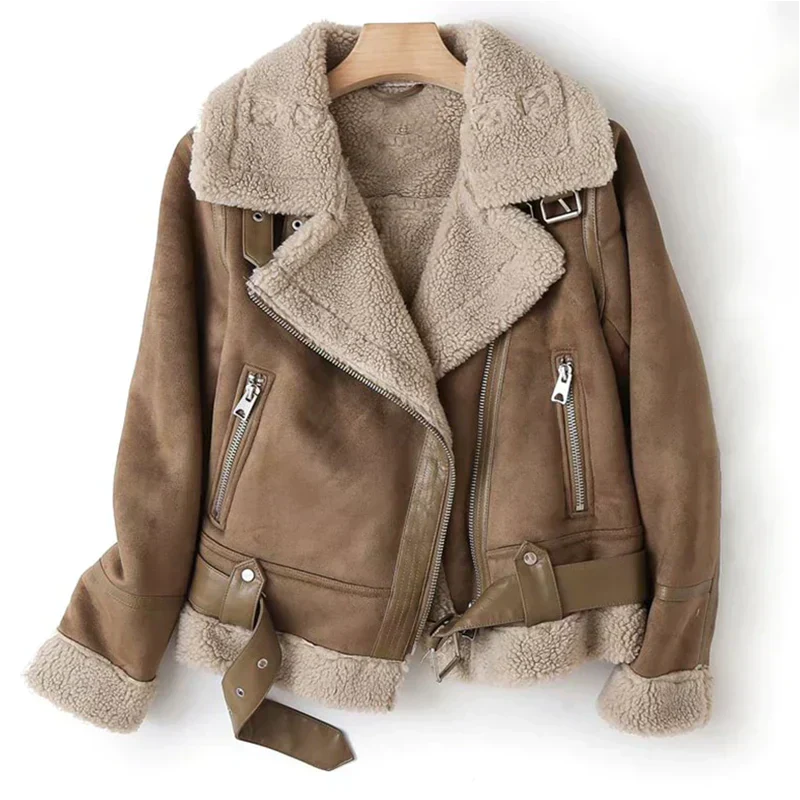 VogeLuxe | Women’s Shearling Aviator Jacket 0