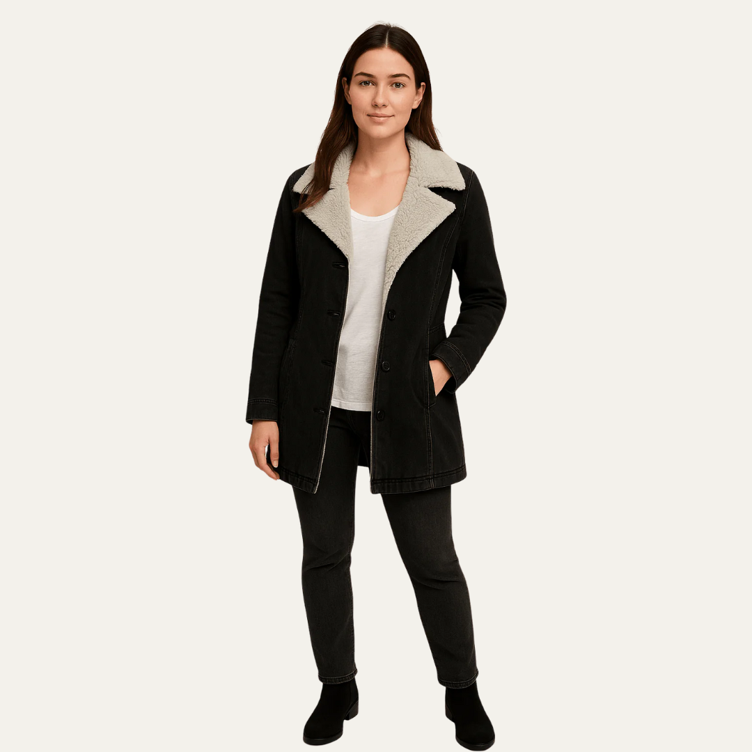 VogeLuxe | Women’s Sherpa Collar Single-Breasted Jacket 0