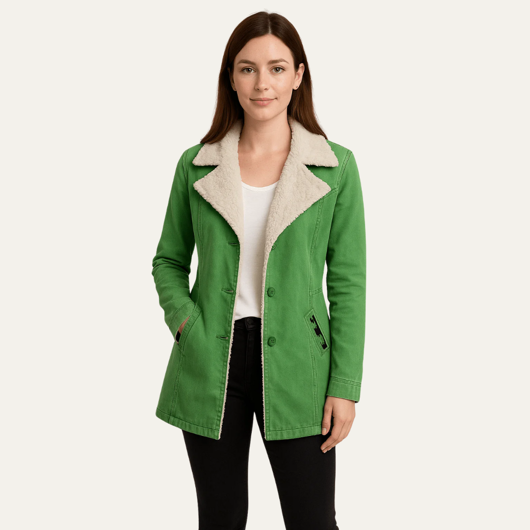VogeLuxe | Women’s Sherpa Collar Single-Breasted Jacket 1