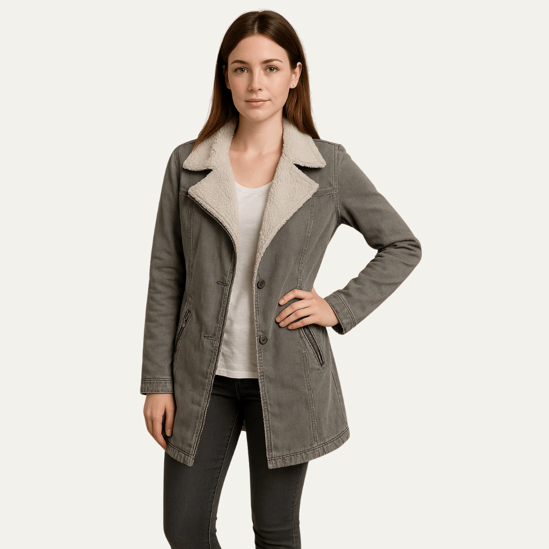 VogeLuxe | Women’s Sherpa Collar Single-Breasted Jacket 2