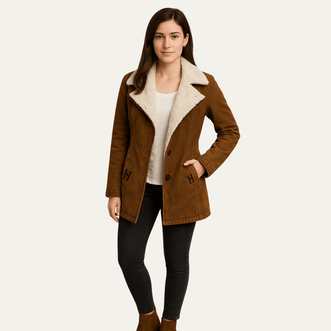 VogeLuxe | Women’s Sherpa Collar Single-Breasted Jacket 3