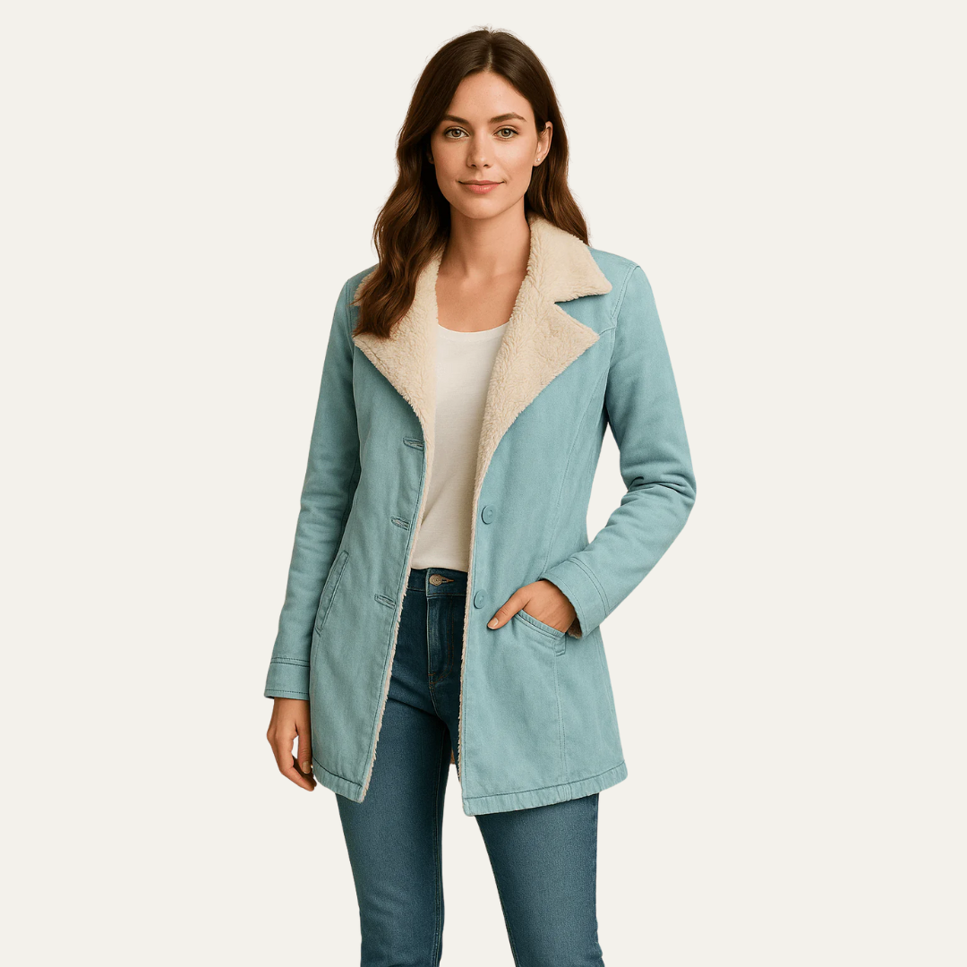 VogeLuxe | Women’s Sherpa Collar Single-Breasted Jacket 6