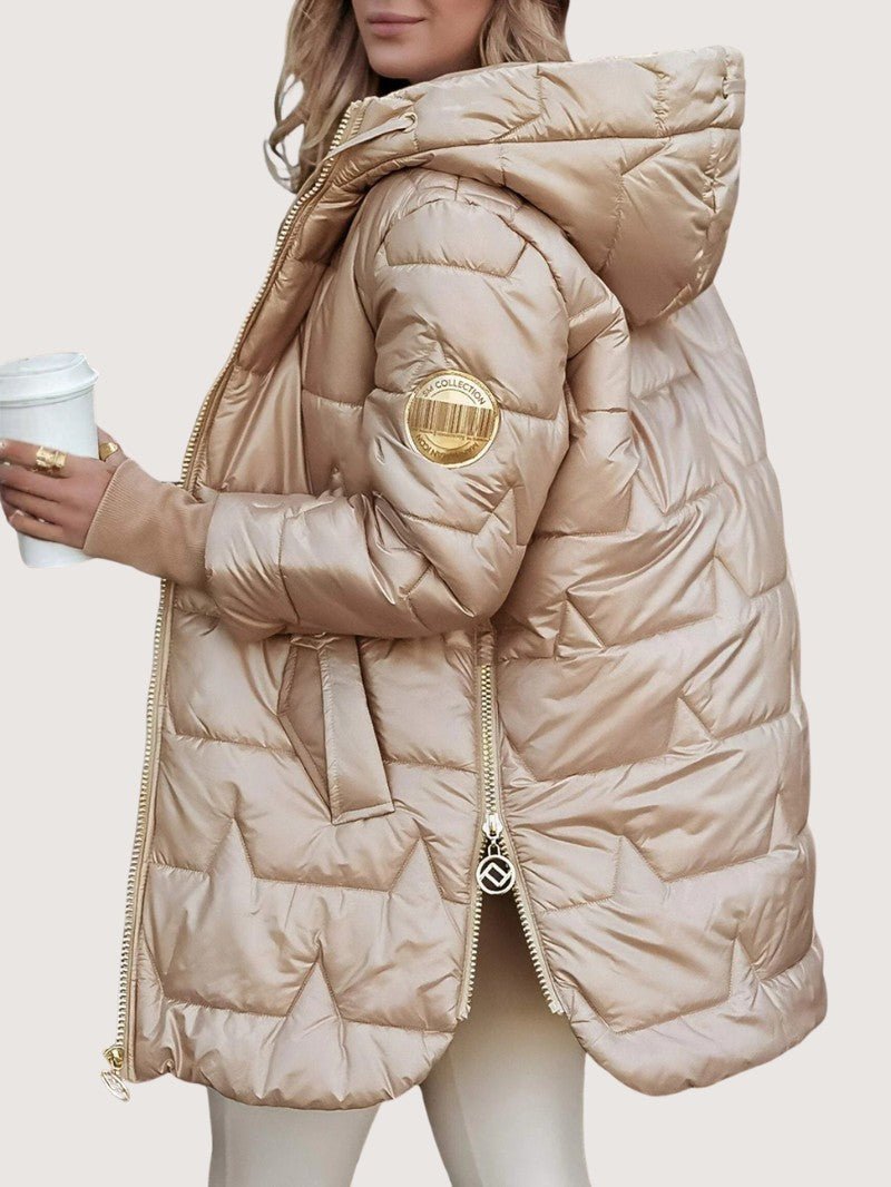 VogeLuxe | Women’s Shiny Mid-Length Puffer Coat 5