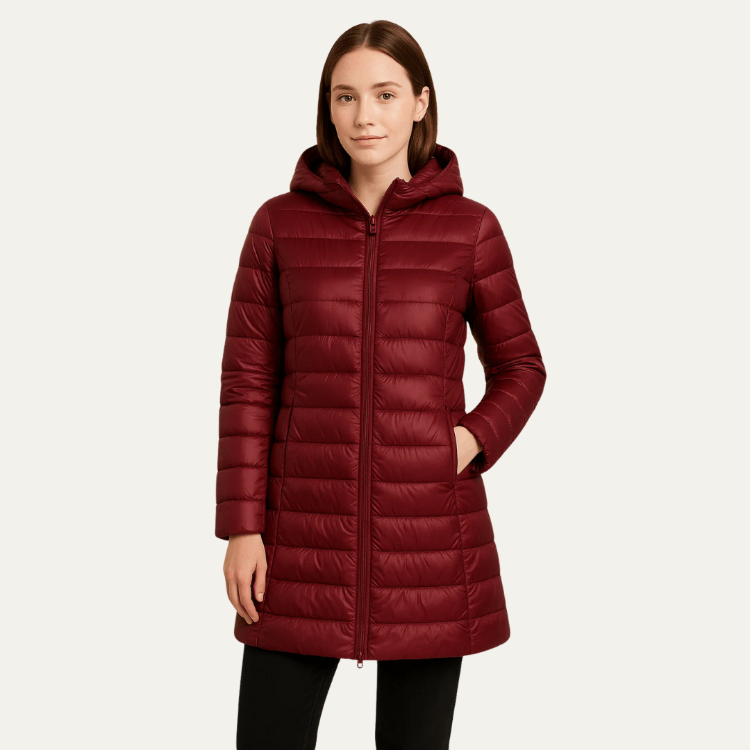 VogeLuxe | Women’s Shiny Quilted Puffer Coat 1