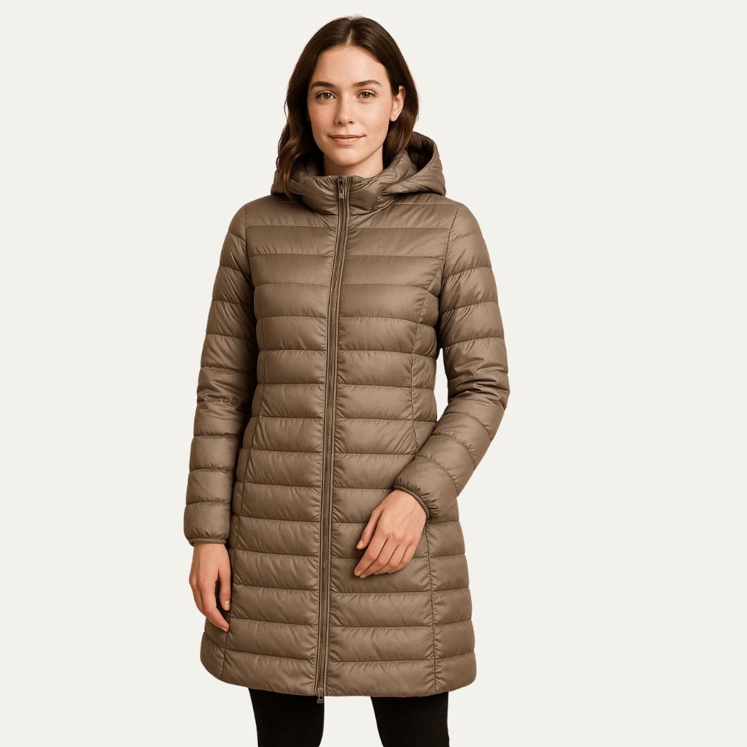 VogeLuxe | Women’s Shiny Quilted Puffer Coat 3